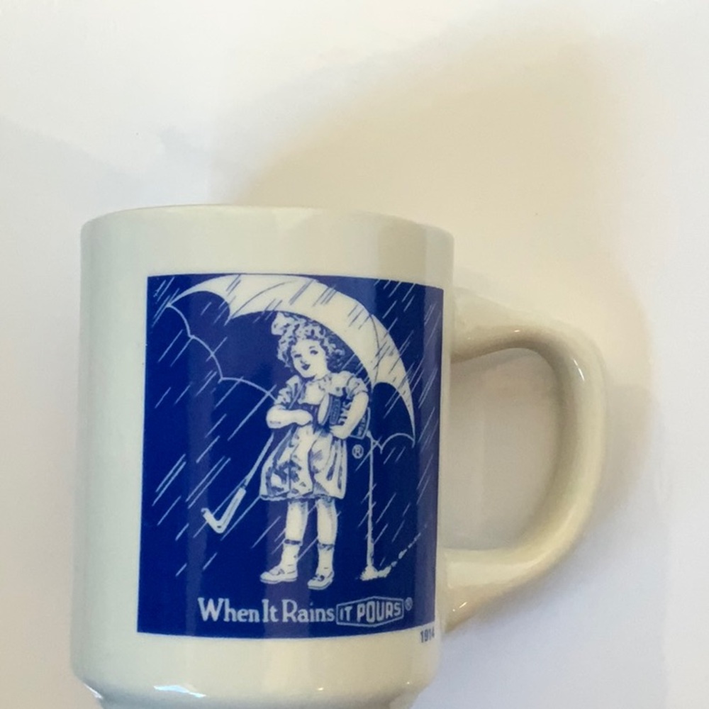Collectible Morton Blue and White Ceramic Mug